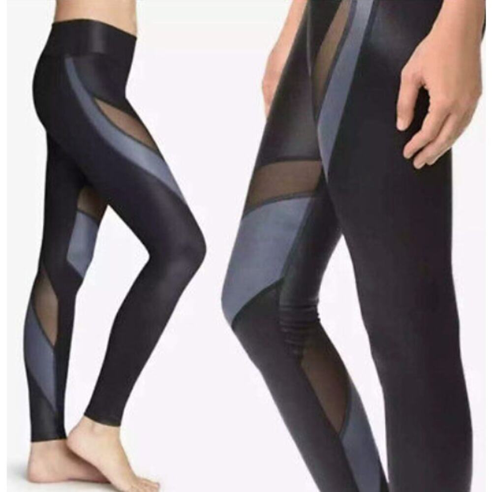 Beyond Yoga Gloss Over Waves Shiny Leggings Athletic Activewear sz M Medium